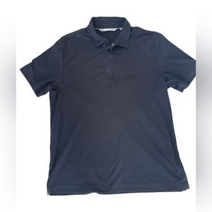 Travis Mathew Polo Men’s XL Solid Black Short Sleeve Pima Cotton Blend